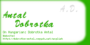 antal dobrotka business card